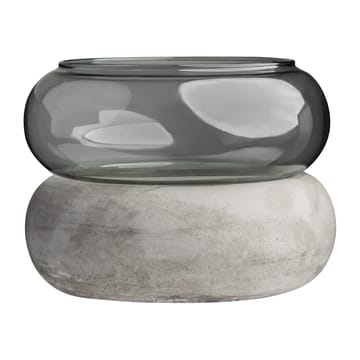 Bagel maljakko/kynttilälyhty 22 cm - Harmaa - Muurla