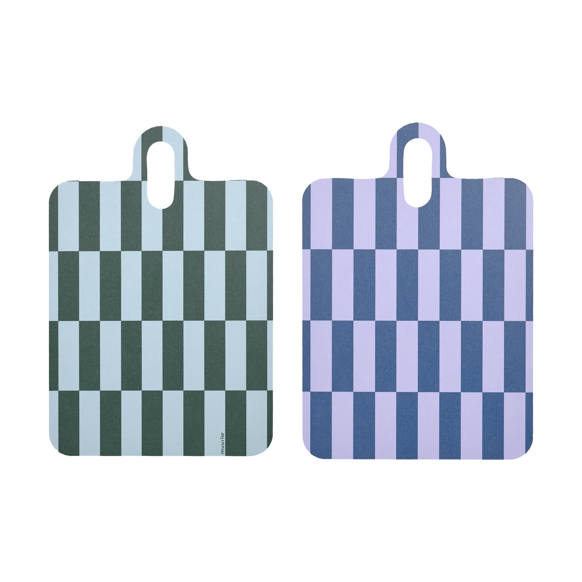Checks & Stripes -tarjotin 21 x 31 cm, Lilac-blue-green Muurla