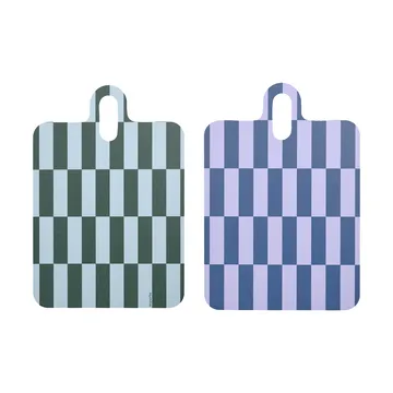 Checks & Stripes -tarjotin 21 x 31 cm - Lilac-blue-green - Muurla