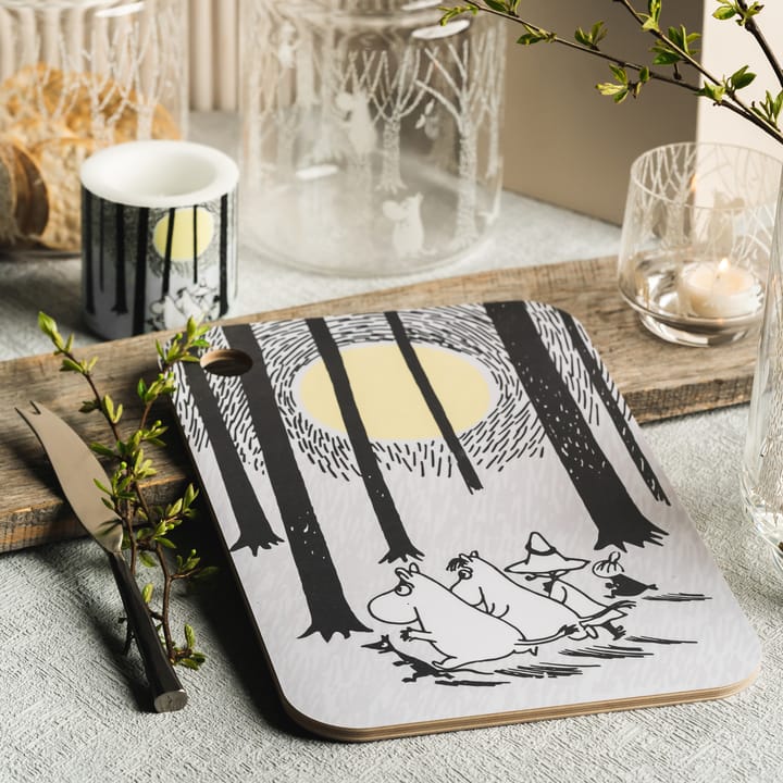 Chop & Serve In the Woods -tarjotin 21 x 31 cm - Valkoinen-musta - Muurla