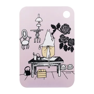 Chop & Serve Mamma -tarjotin 21x31 cm - Vaaleanpunainen-sininen - Muurla