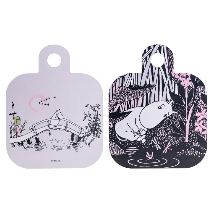 Chop & Serve Missing you -tarjotin 25 x 32 cm - Musta-vaaleanpunainen - Muurla