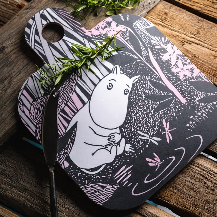 Chop & Serve Missing you -tarjotin 25 x 32 cm - Musta-vaaleanpunainen - Muurla