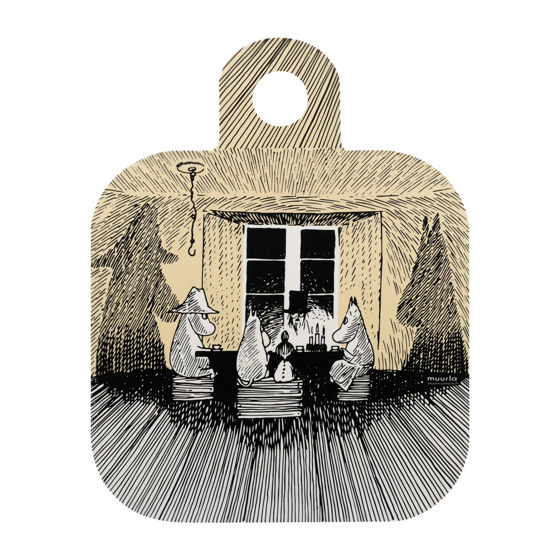 Chop & Serve Shadows -tarjotin 25x32 cm, Musta Muurla
