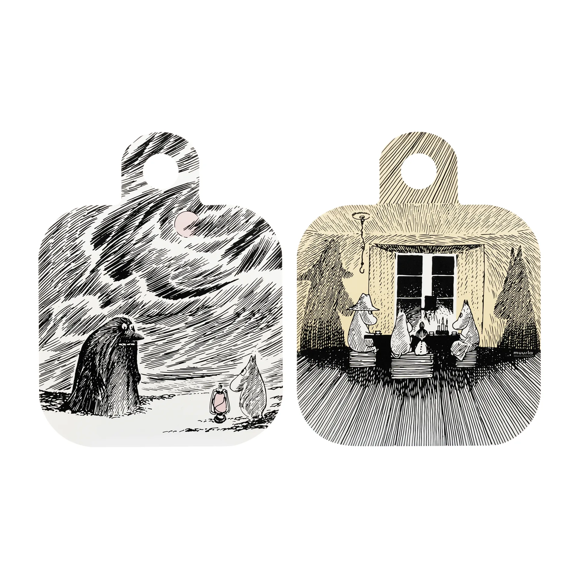 Chop & Serve Shadows -tarjotin 25x32 cm, Musta Muurla