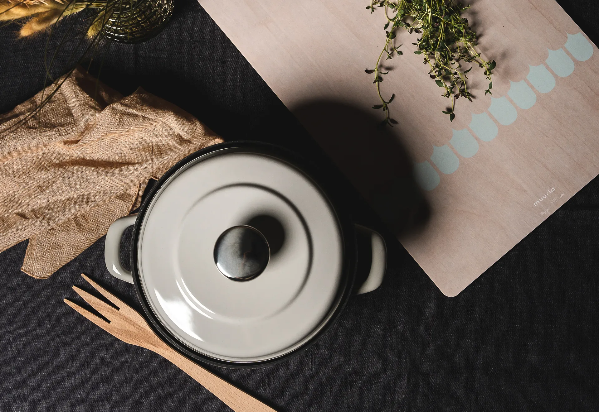 Chop & Serve Vappu tarjotin 30x44 cm, Koivu-Vihreä Muurla