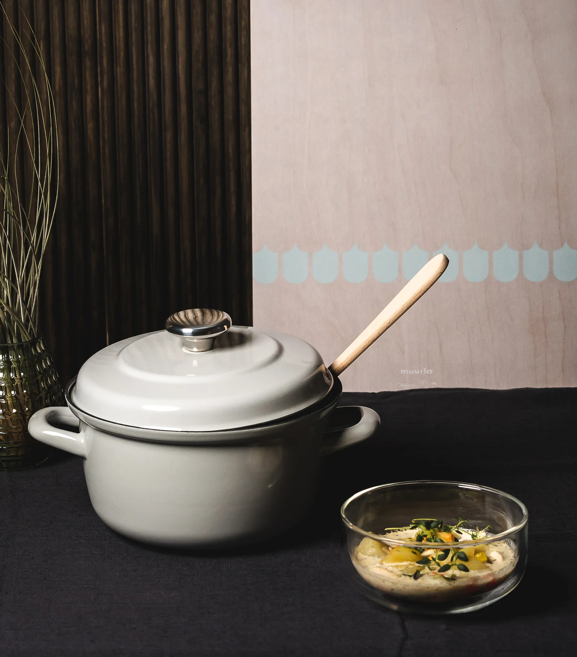 Chop & Serve Vappu tarjotin 30x44 cm, Koivu-Vihreä Muurla