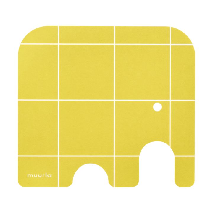 Elephant lasinalunen 11x10 cm, Keltainen Muurla