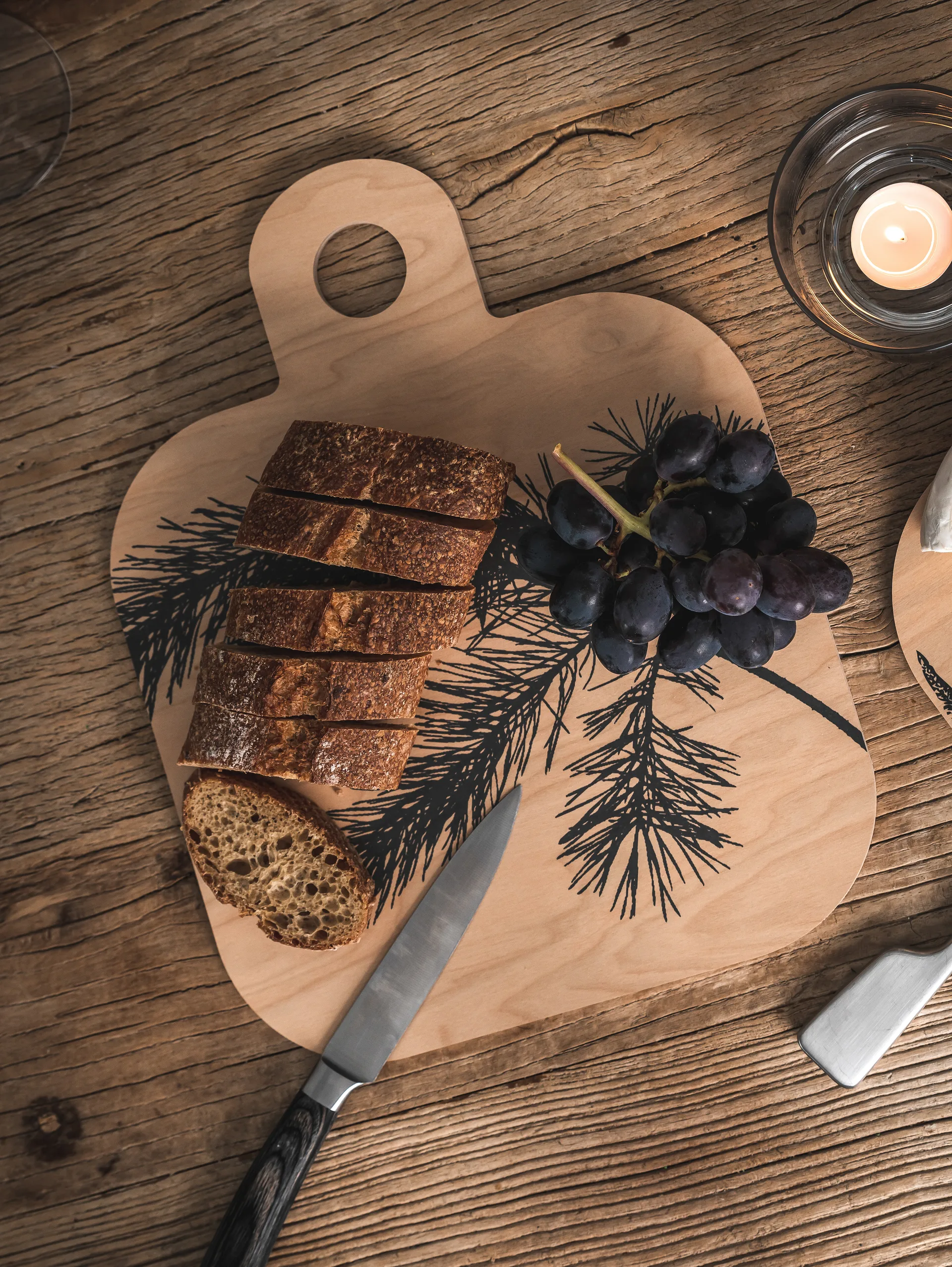 Forest leikkuulauta 25x32 cm, luonnonvärinen-musta Muurla