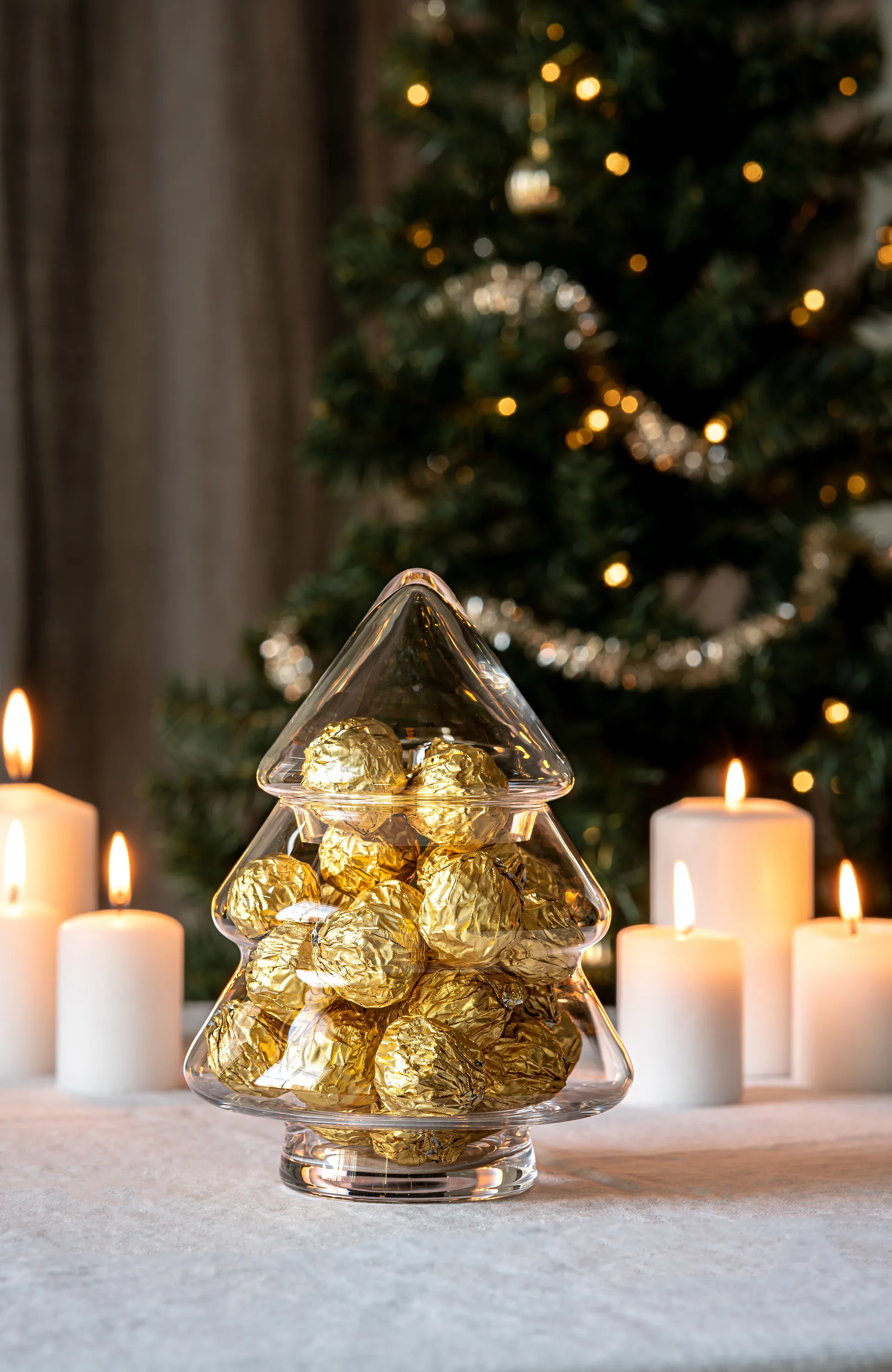 Glass tree lasipurkki kannellinen, 20 cm Muurla