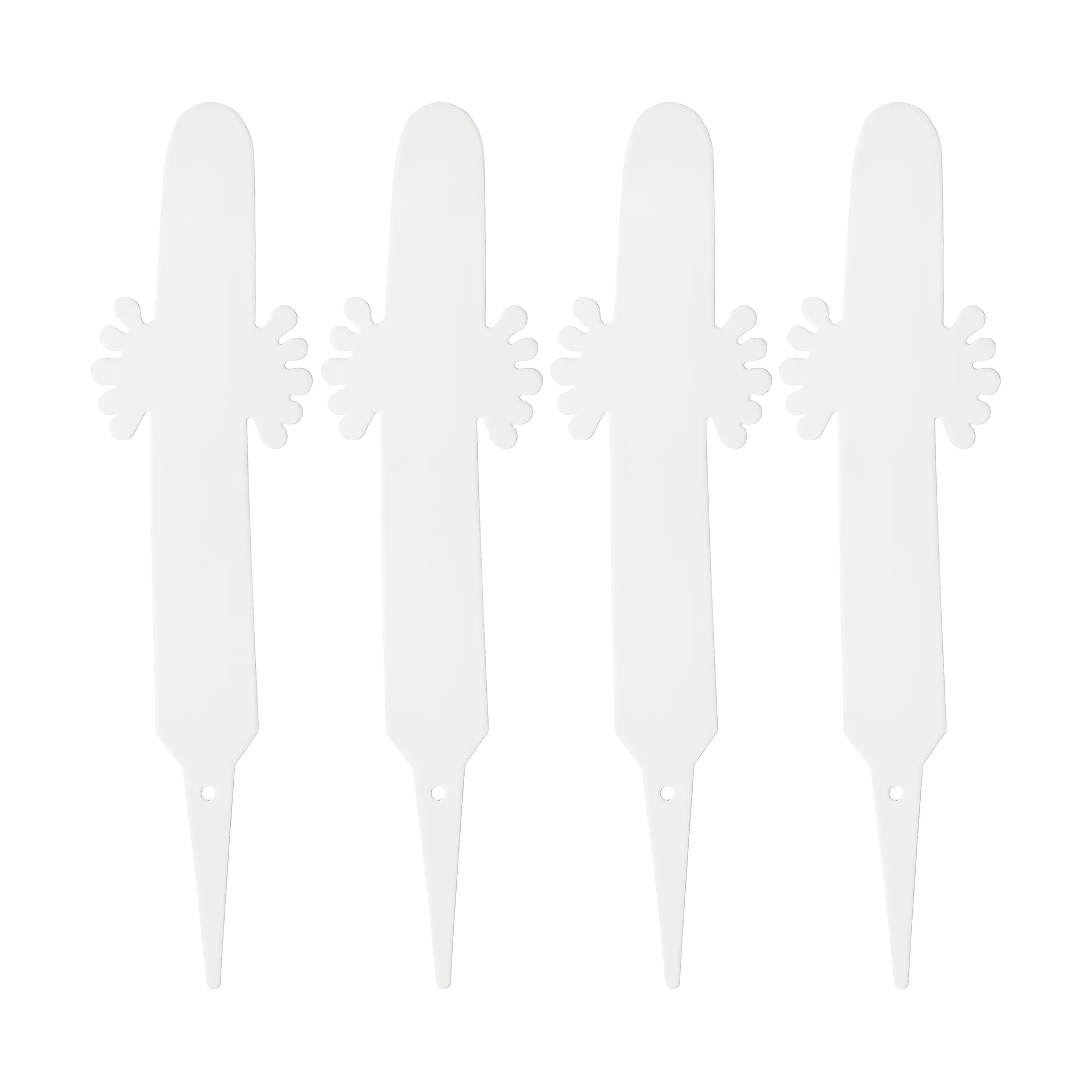 Hattivatti kasvimerkki 4-pakkaus, Valkoinen Muurla