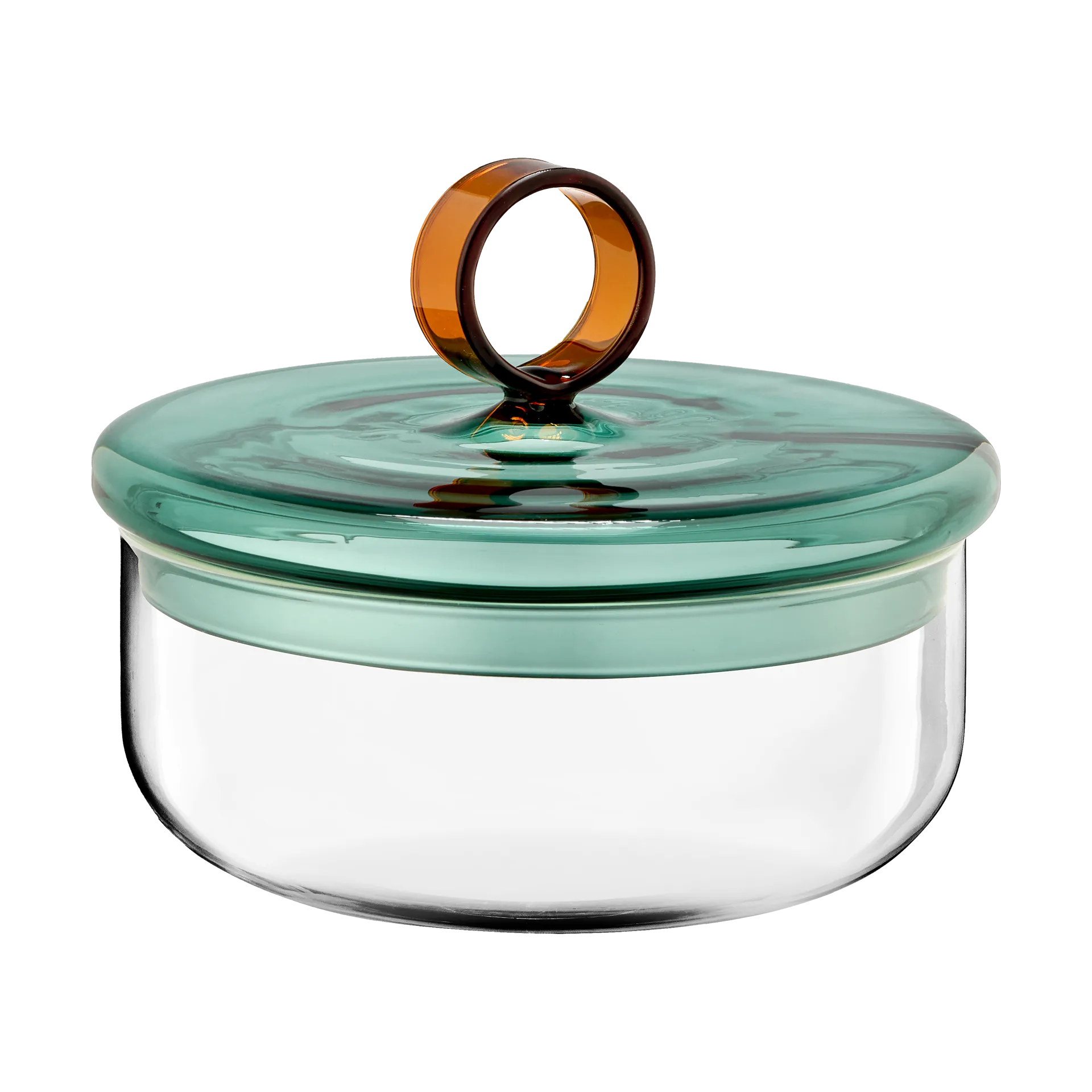 Loop matala kulho kannella Ø15 cm, Kirkas teal amber Muurla
