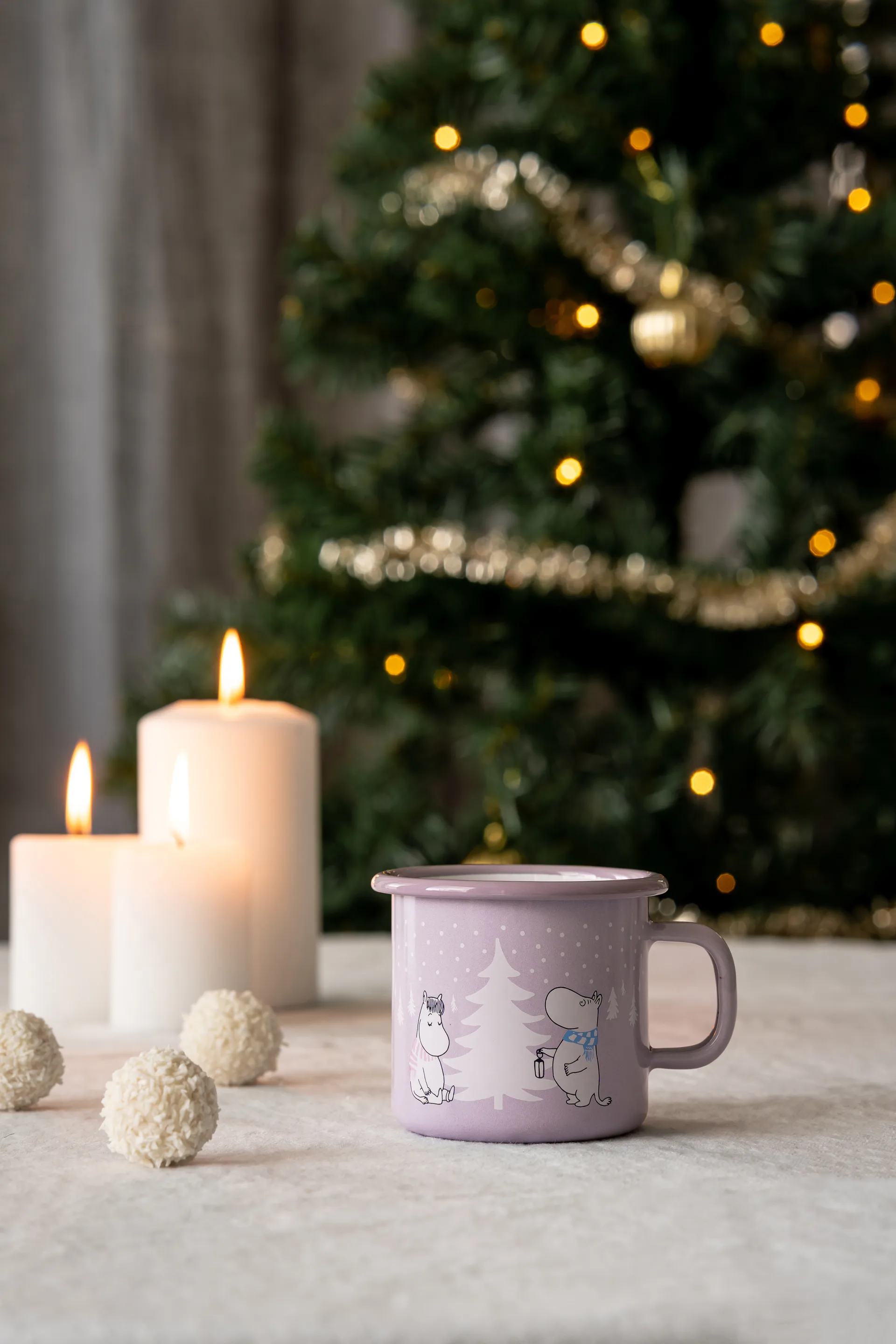Moomin emalimuki 25 cl, Snowfall Muurla