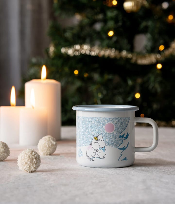 Moomin emalimuki 37 cl, Let it snow Muurla