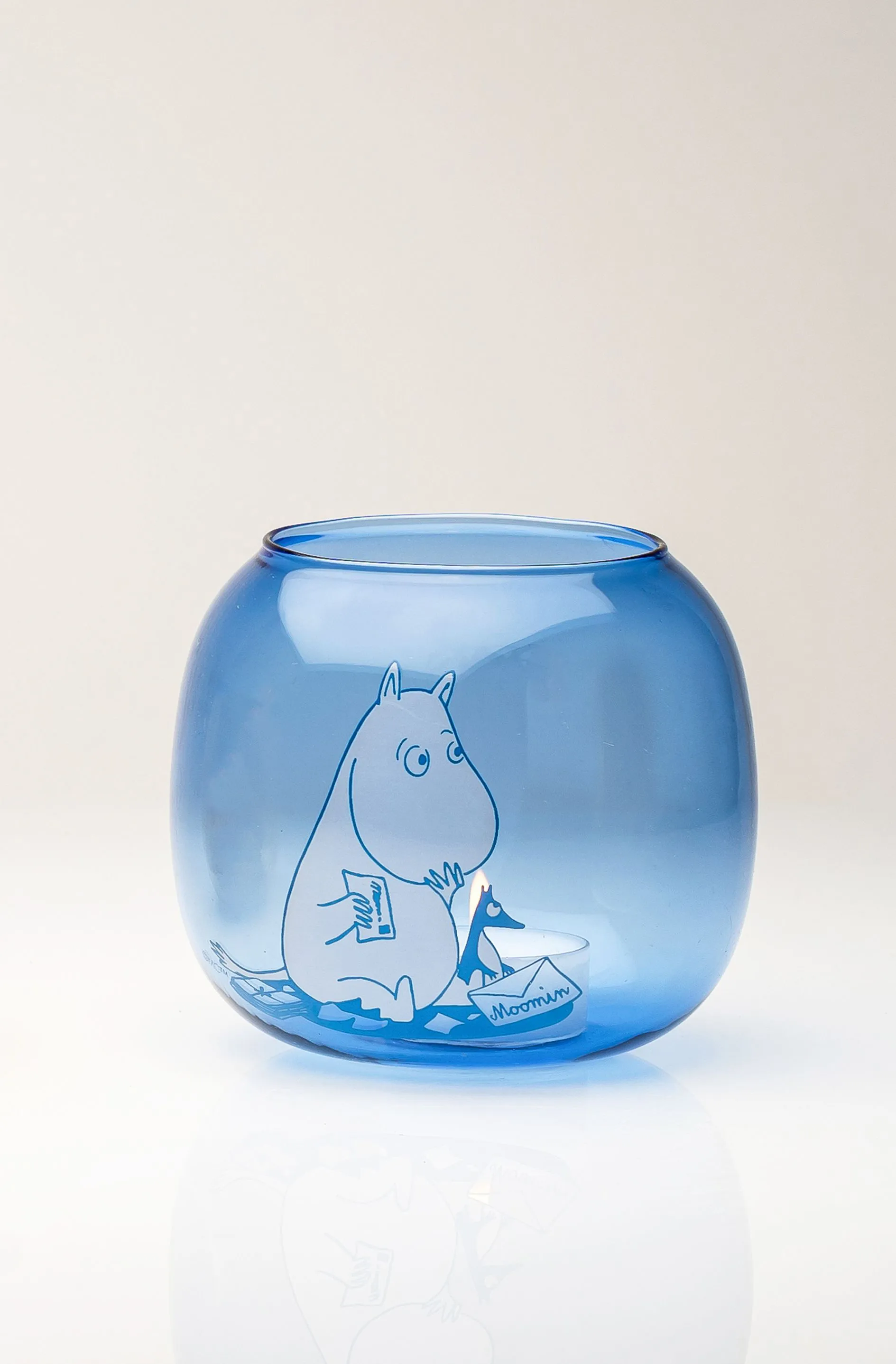 Moomin kynttilälyhty/kulho Ø 9 cm, Blue Muurla