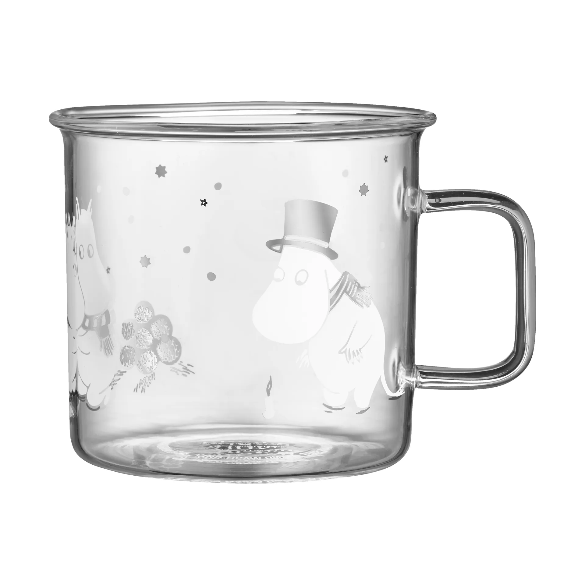 Moomin lasimuki 35 cl, Anna sataa lunta Muurla