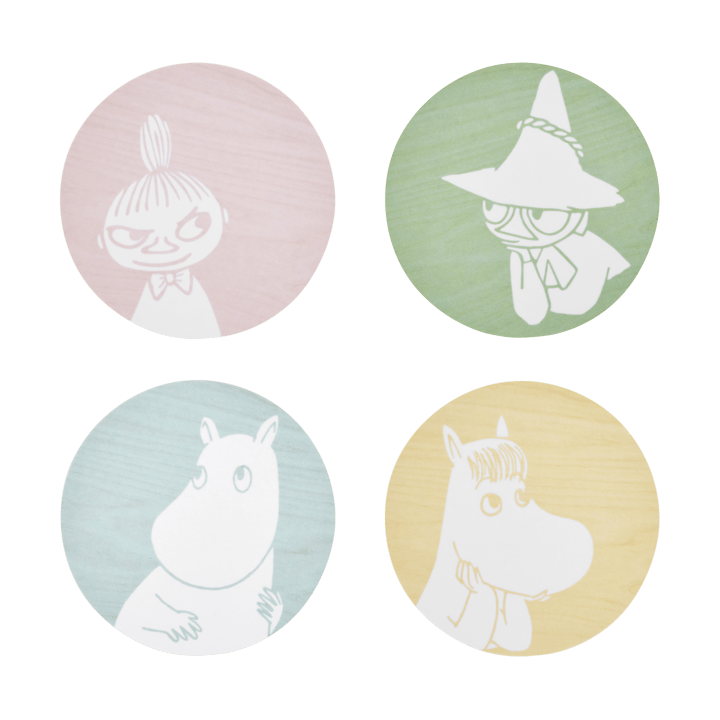 Moomin lasinalunen Ø10 cm 4 osaa - Moomin characters - Muurla