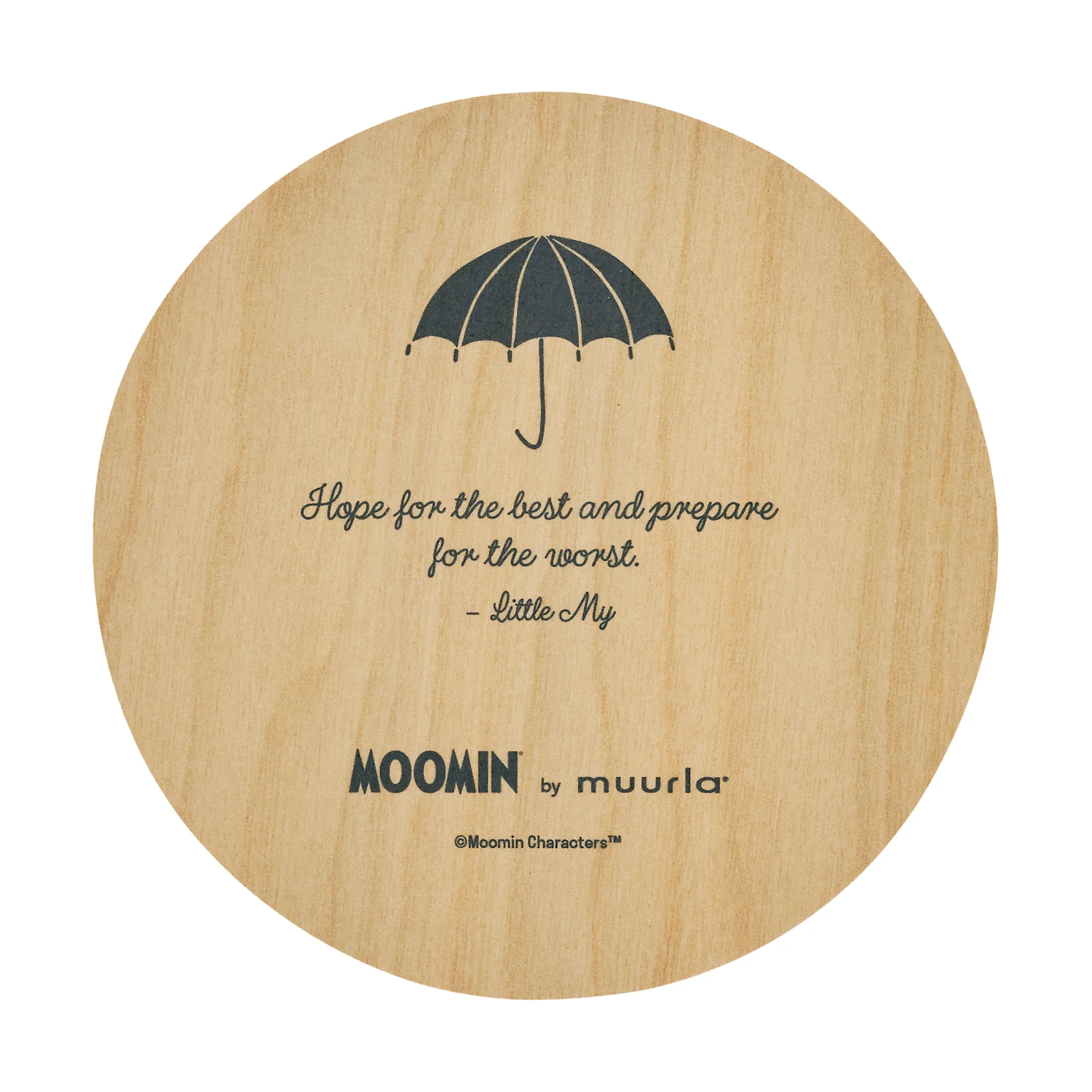 Moomin lasinalunen Ø10 cm, Little My Muurla