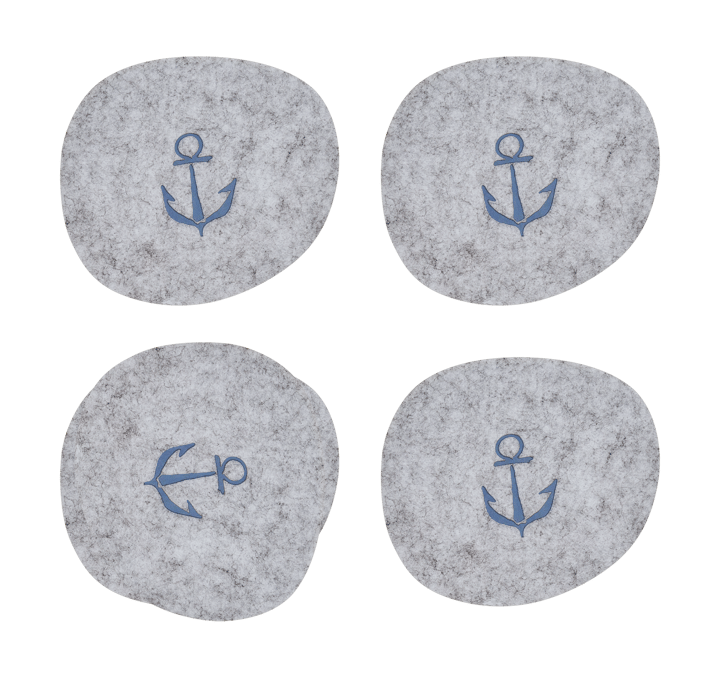 Moomin lasinaluset 9,5x11 cm 4 kpl - Sailors - Muurla