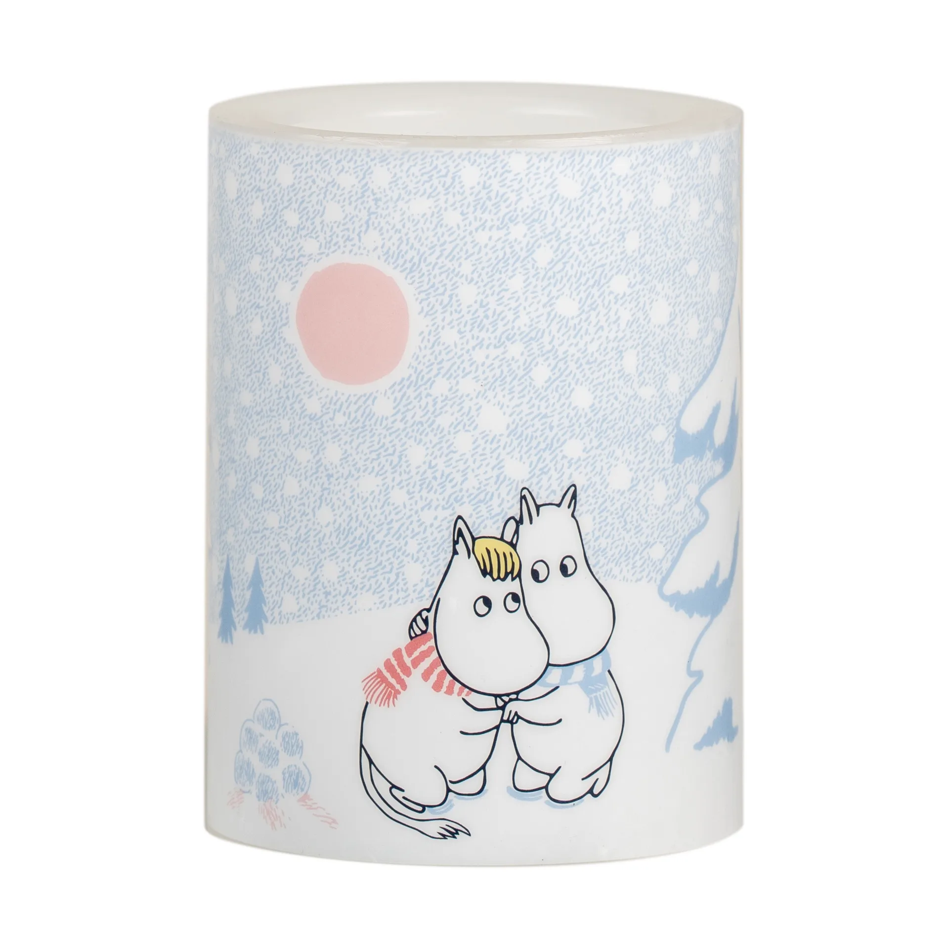 Moomin LED-pöytäkynttilä 10 cm, Let it snow Muurla