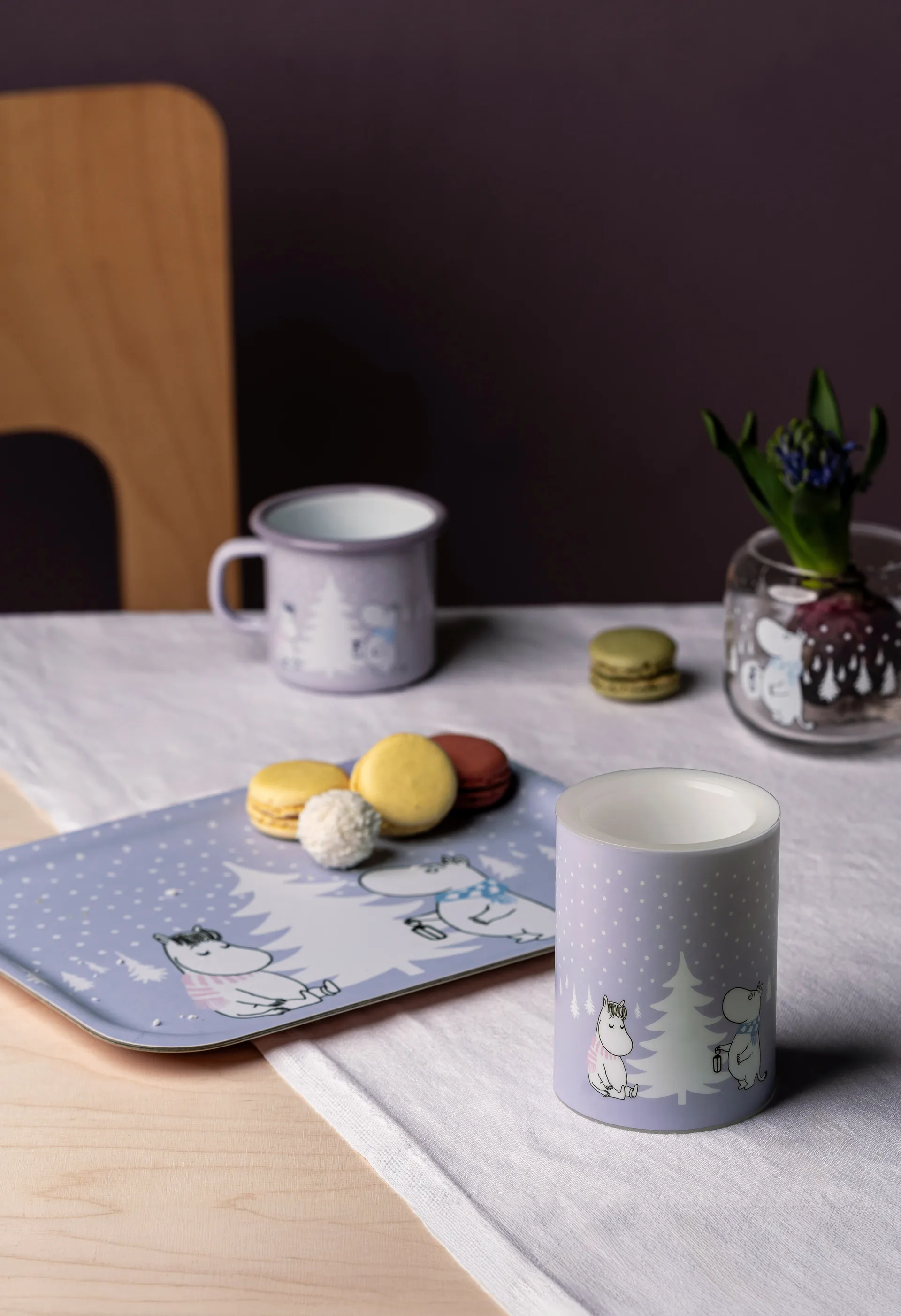 Moomin LED-pöytäkynttilä 10 cm, Snowfall Muurla
