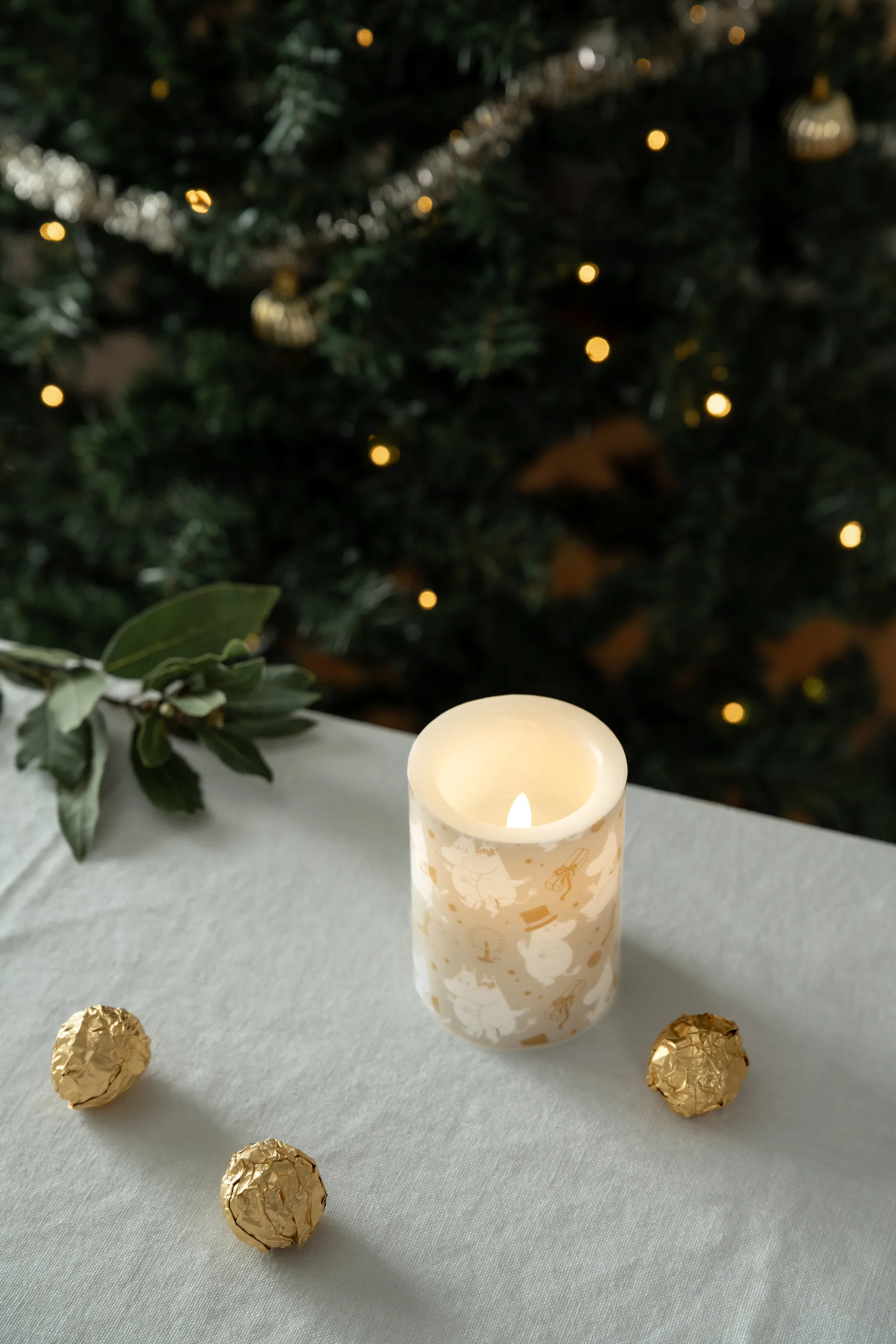 Moomin LED-pöytäkynttilä 10 cm, Sparkling stars Muurla