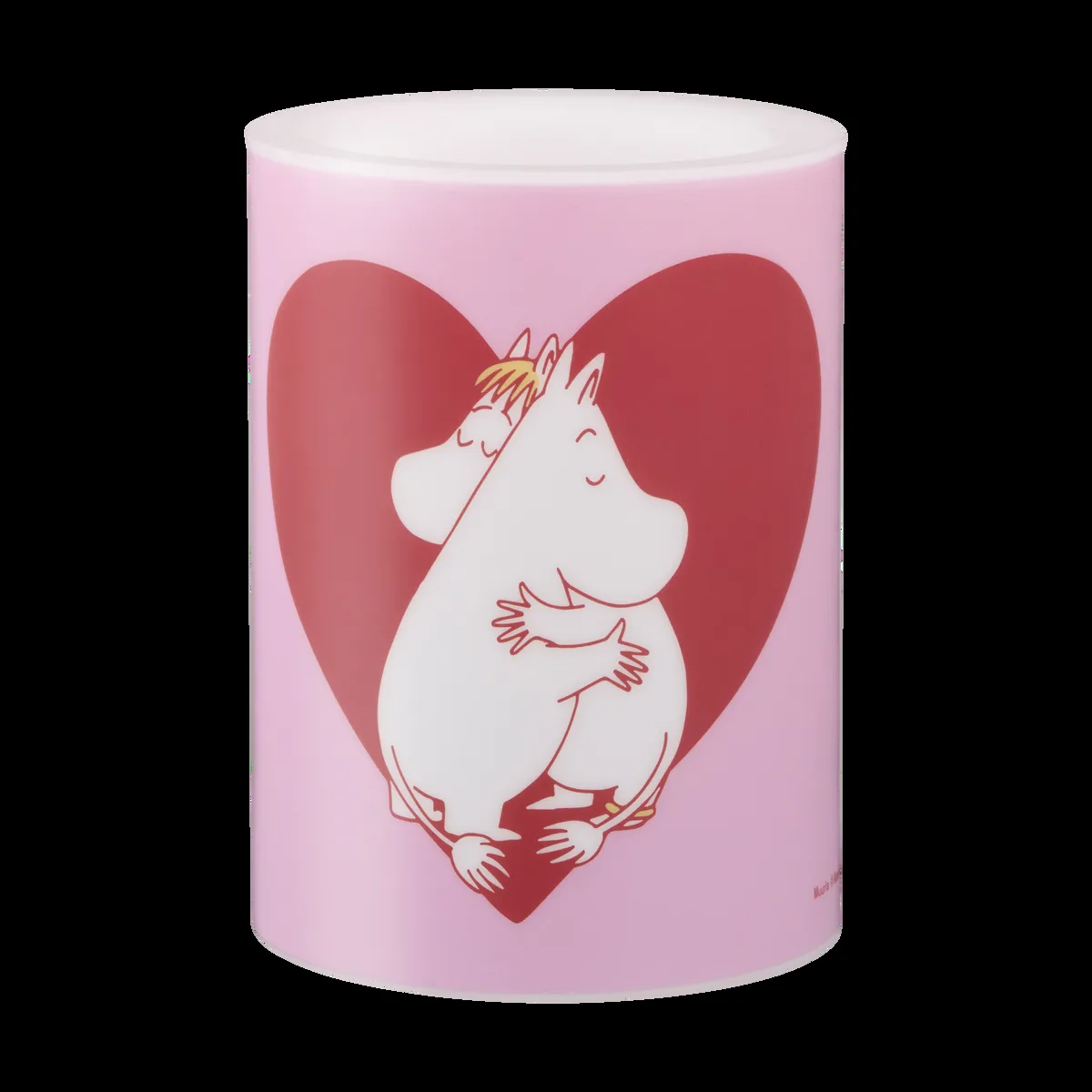 Muurla Moomin LED-pöytäkynttilä 10 cm Sydän