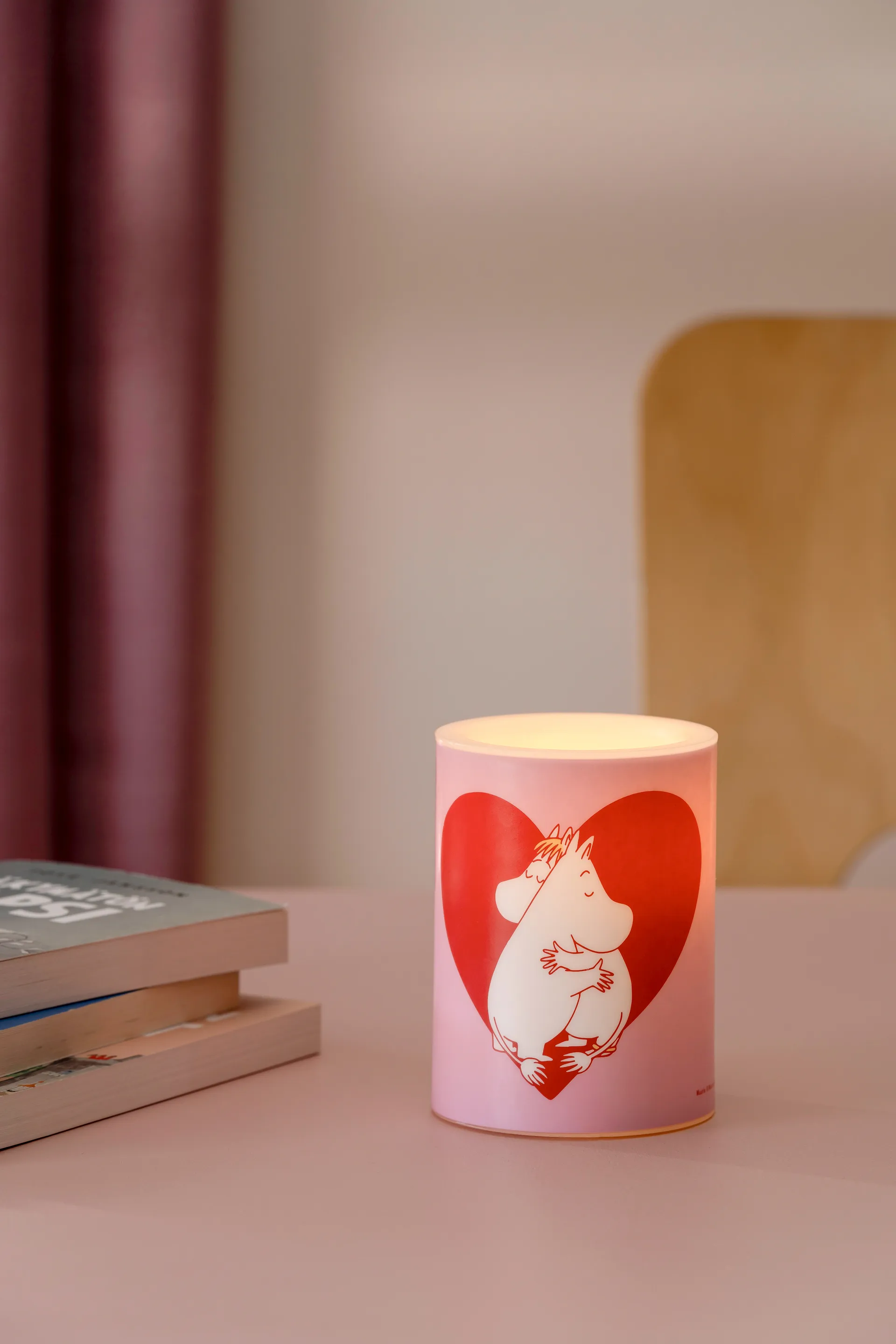 Moomin LED-pöytäkynttilä 10 cm, Sydän Muurla