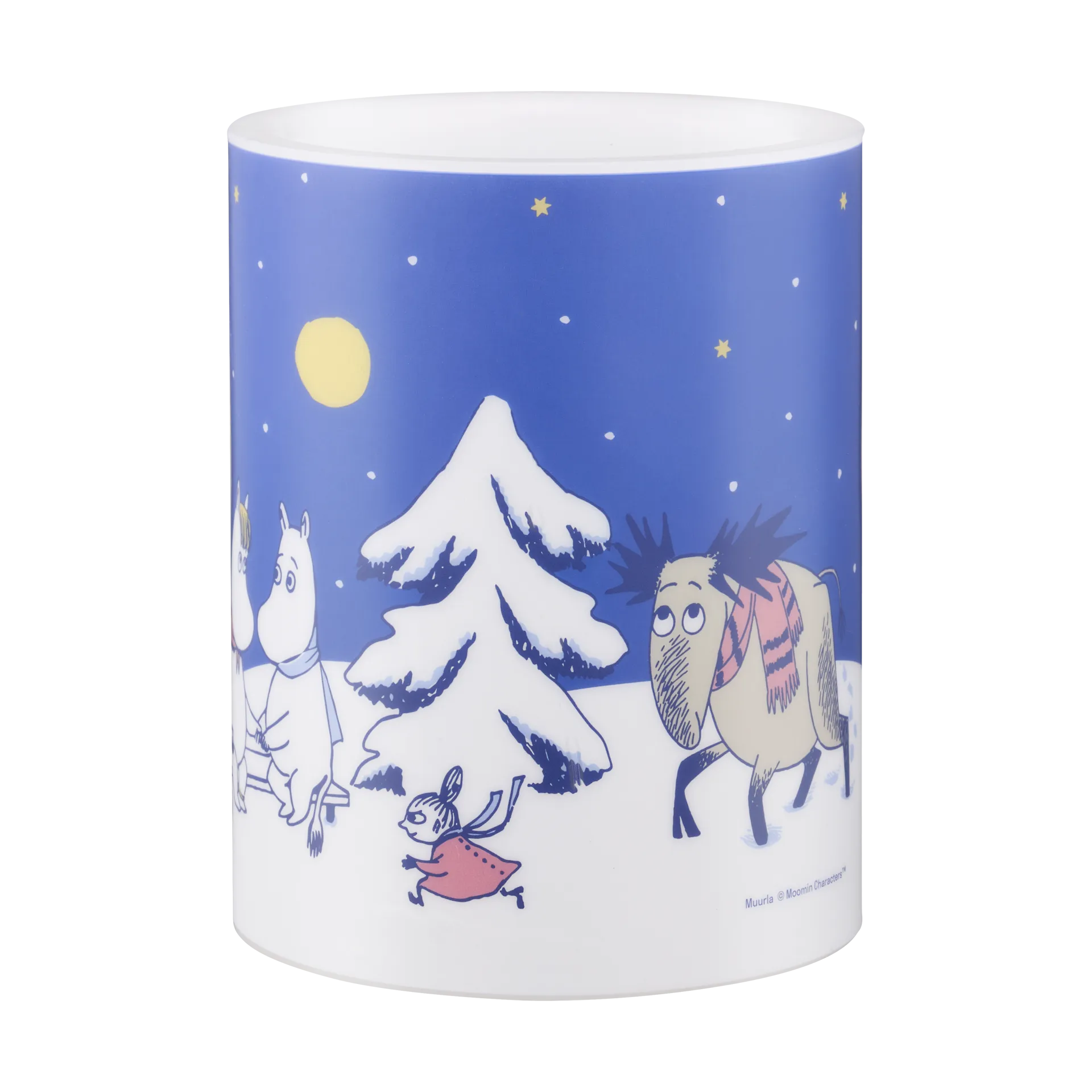 Moomin LED-pöytäkynttilä 12,5 cm, Tähtiyö Muurla