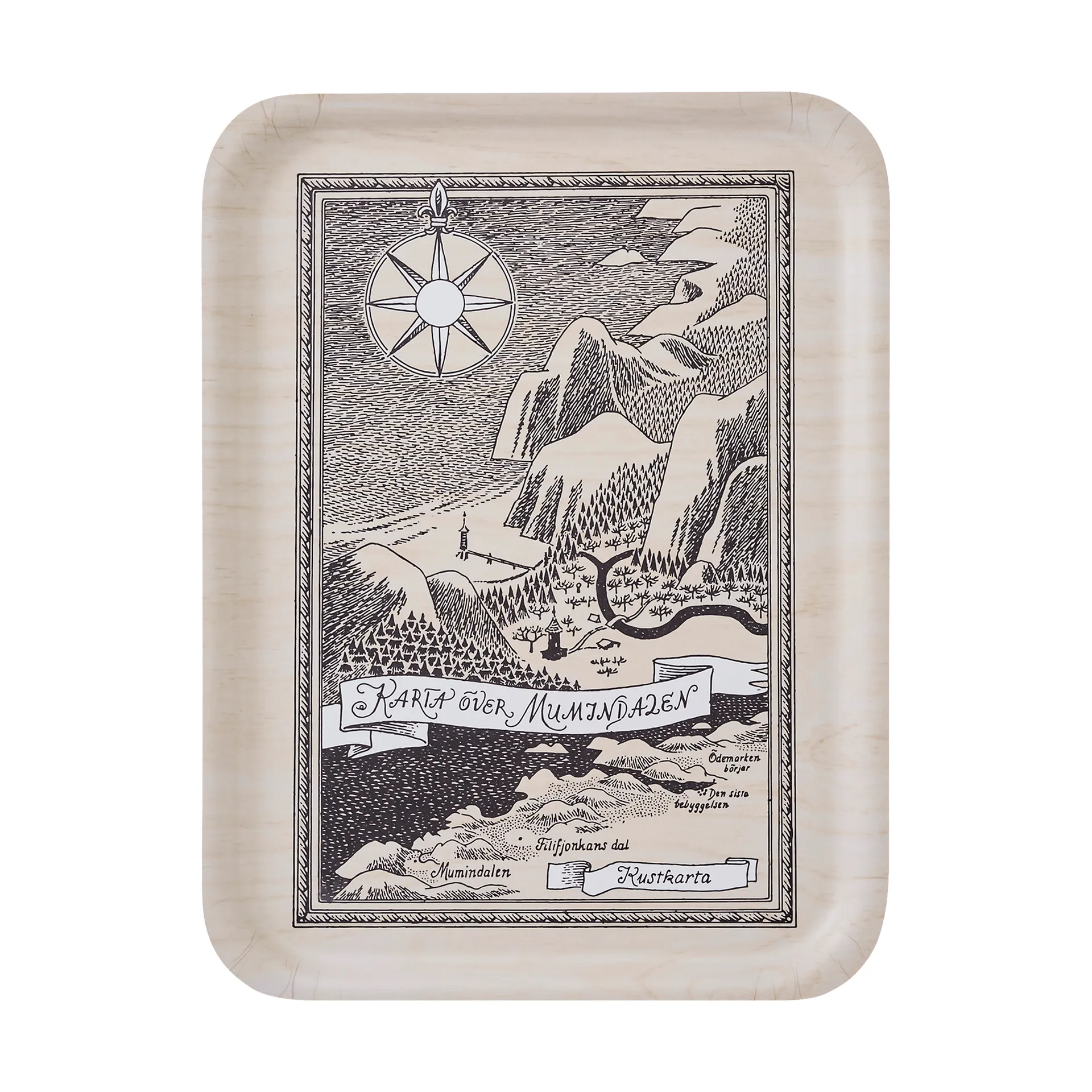 Moomin tarjotin 32x42 cm, Swedish Moominvalley map Muurla