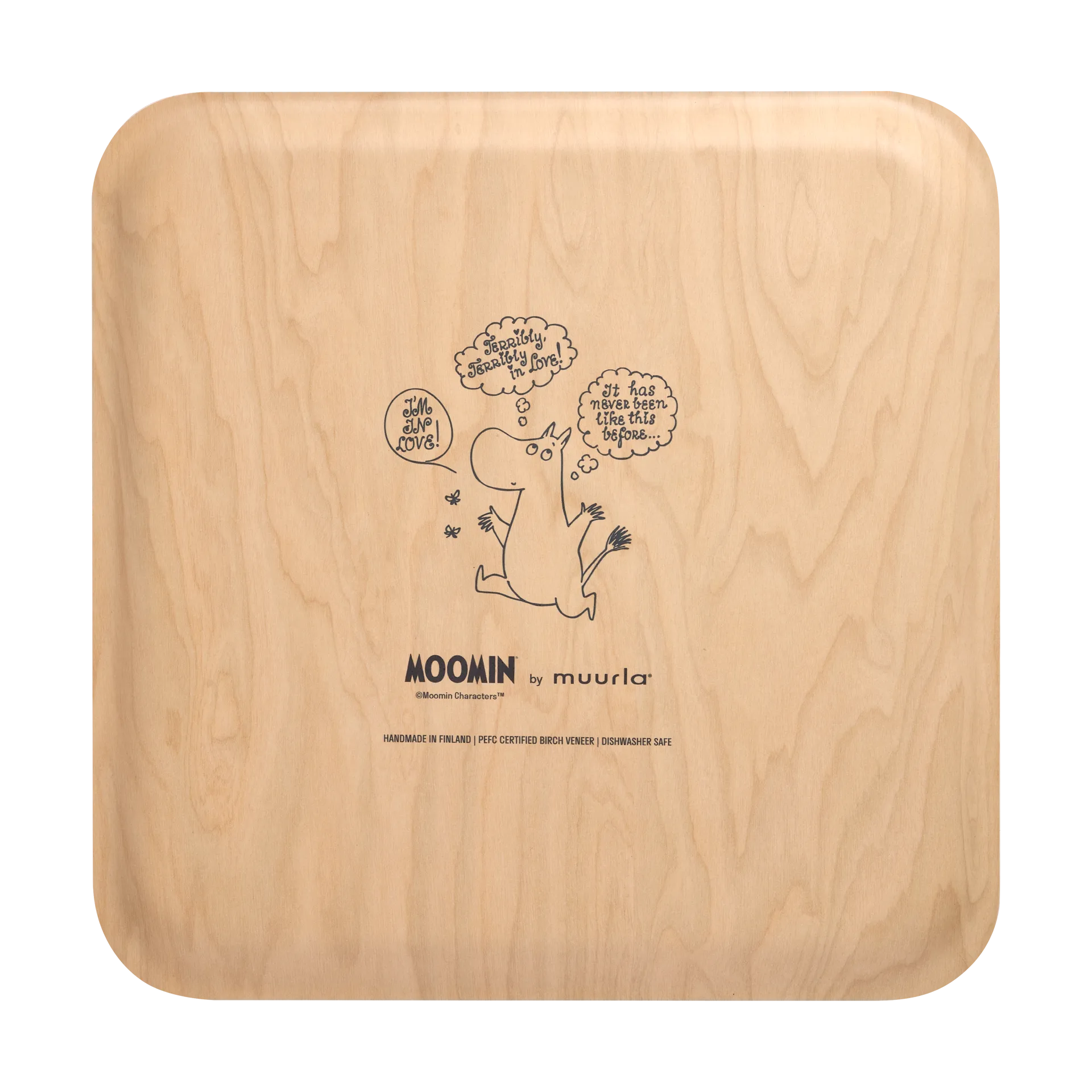Moomin tarjotin 33x33 cm, Sydän Muurla