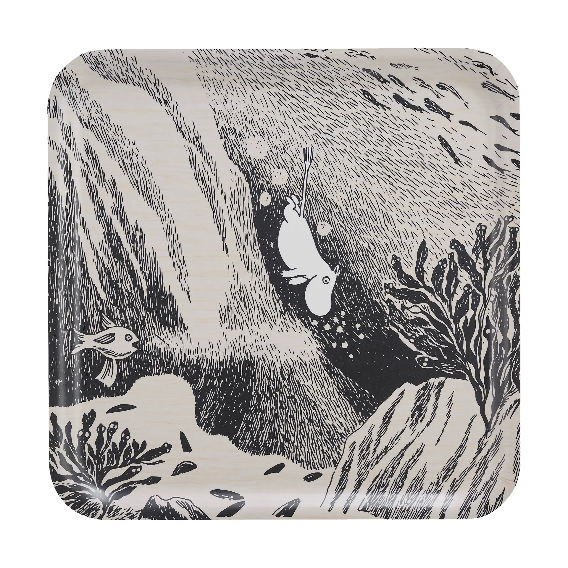 Moomin tarjotin 33x33 cm, The dive Muurla