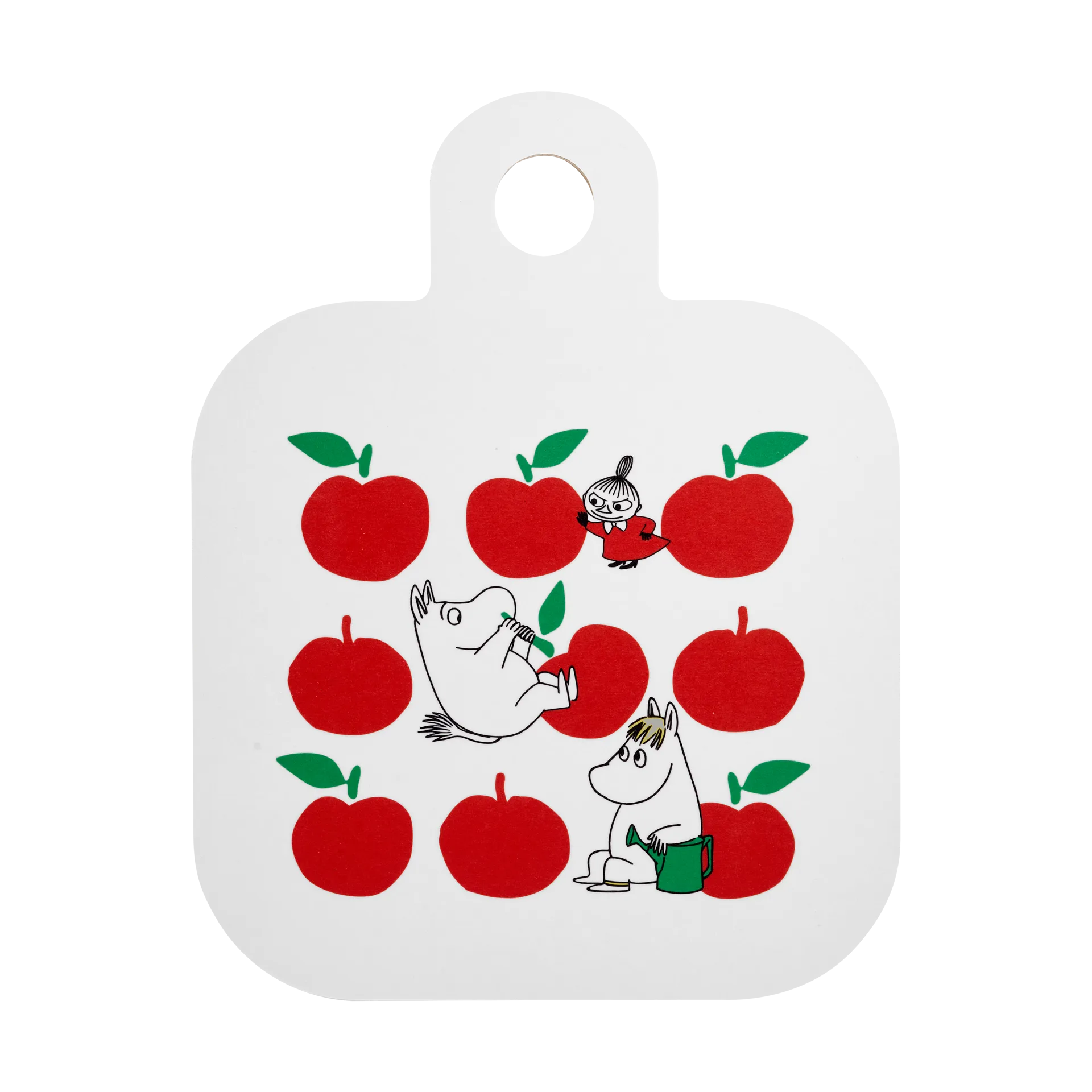 Mumin Chop & Serve leikkuulauta 25x32 cm, Iloiset omenat Muurla