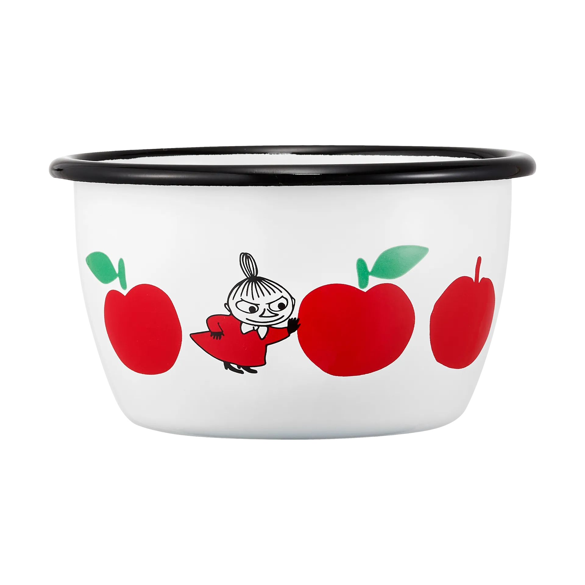 Mumin emalikulho 30 cl, Joyfull Apples-punainen Muurla