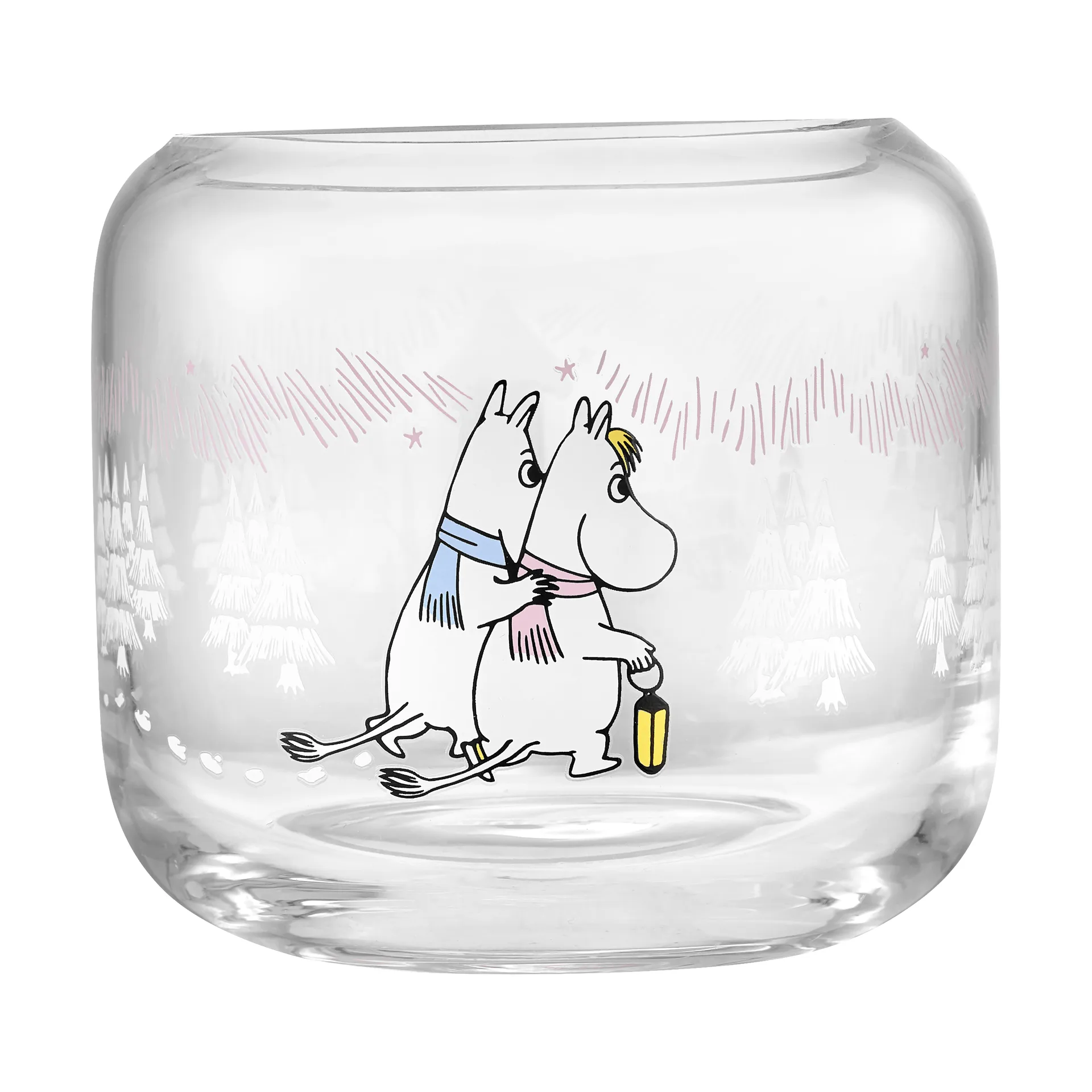 Mumin-lyhty Ø9x8 cm, Frosty Day Muurla