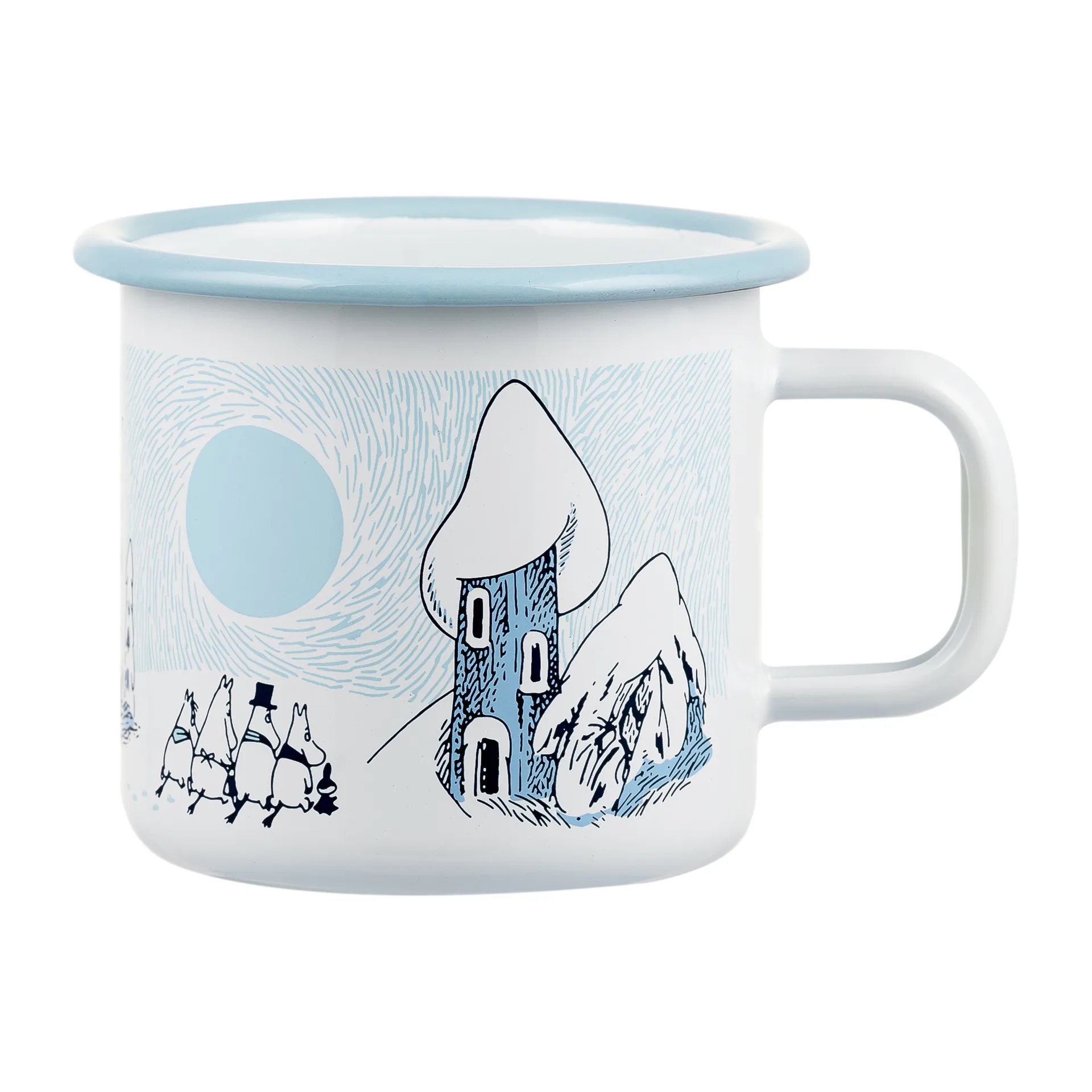 Muumi emalimuki Snowy Valley 37 cl, Sininen-valkoinen Muurla