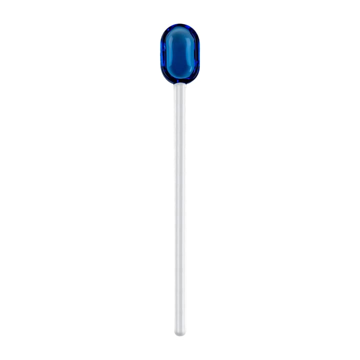 Muurla lattelusikka lasi 15,5 cm - Blue-clear - Muurla