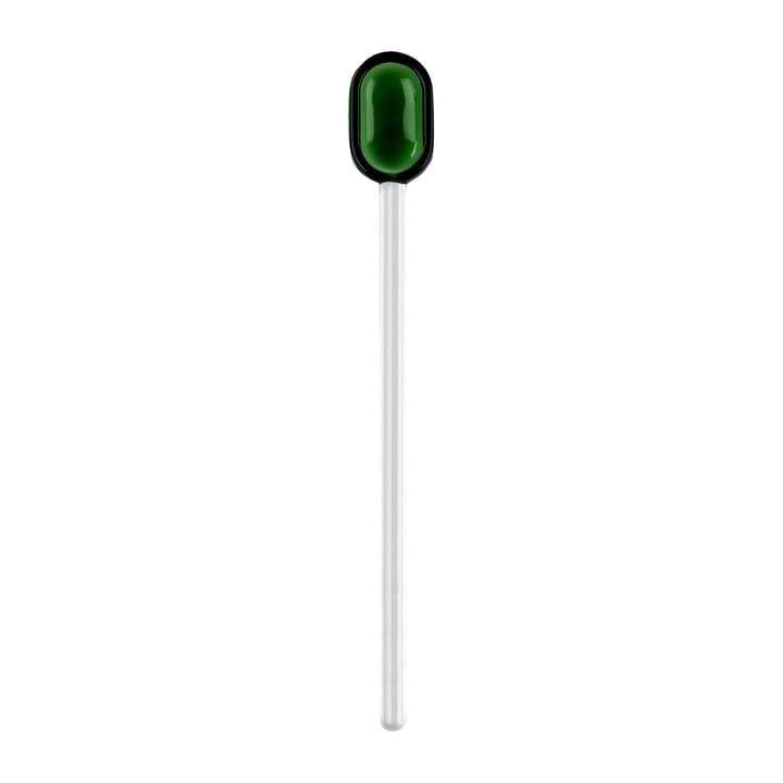 Muurla lattelusikka lasi 15,5 cm - Green-clear - Muurla