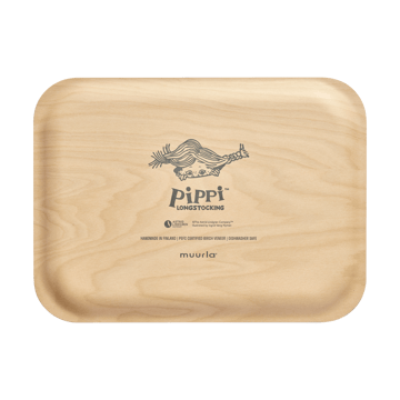 Peppi tarjotin 20x27 cm - Pippi and the Horse - Muurla