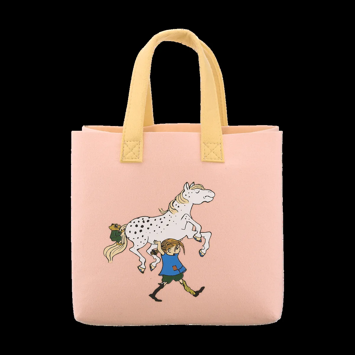Muurla Pippi Tote Bag laukku 25x25 cm Pippi ja hevonen