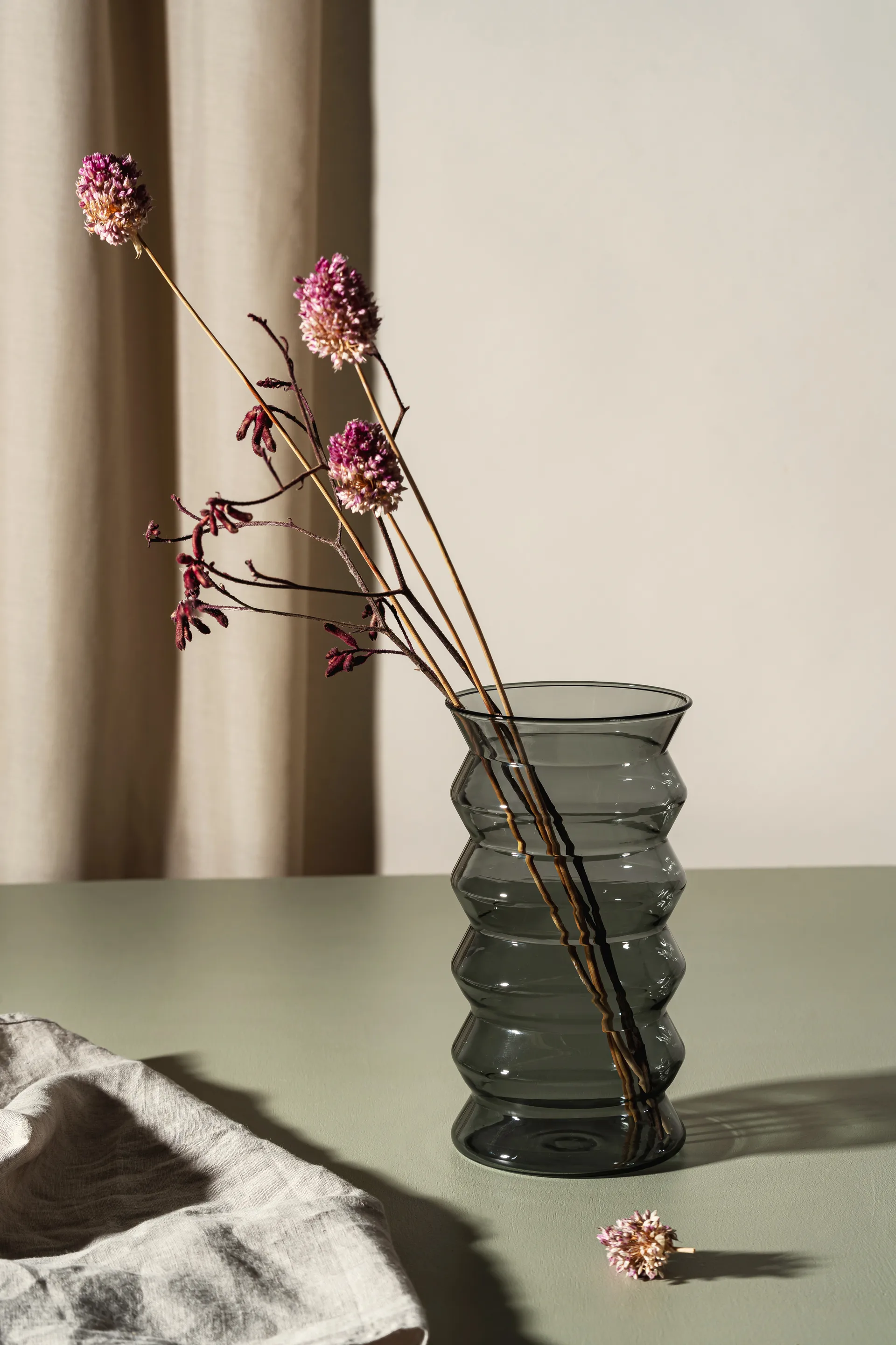 Waves maljakko 20 cm, Harmaa Muurla