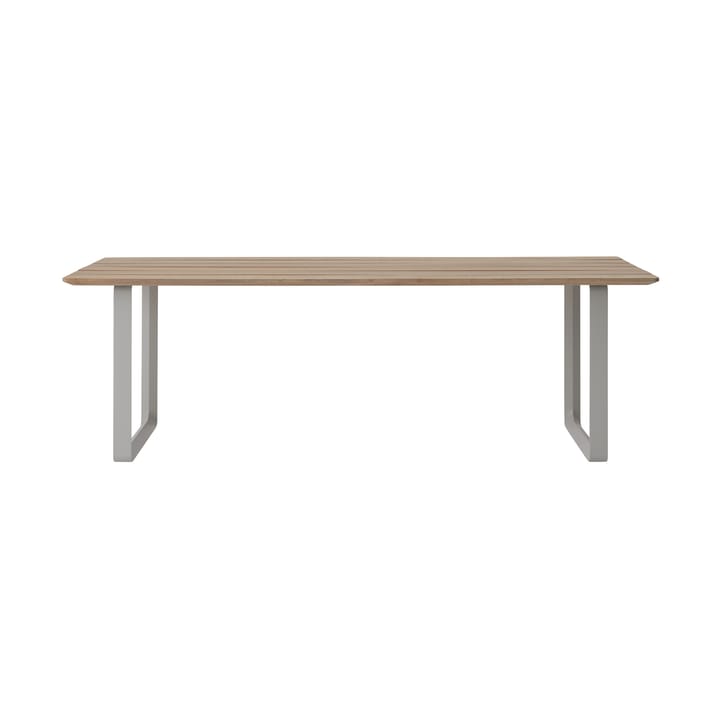 70/70 Outdoor ruokapöytä 225x90 cm harmaa teräsrunko Muuto