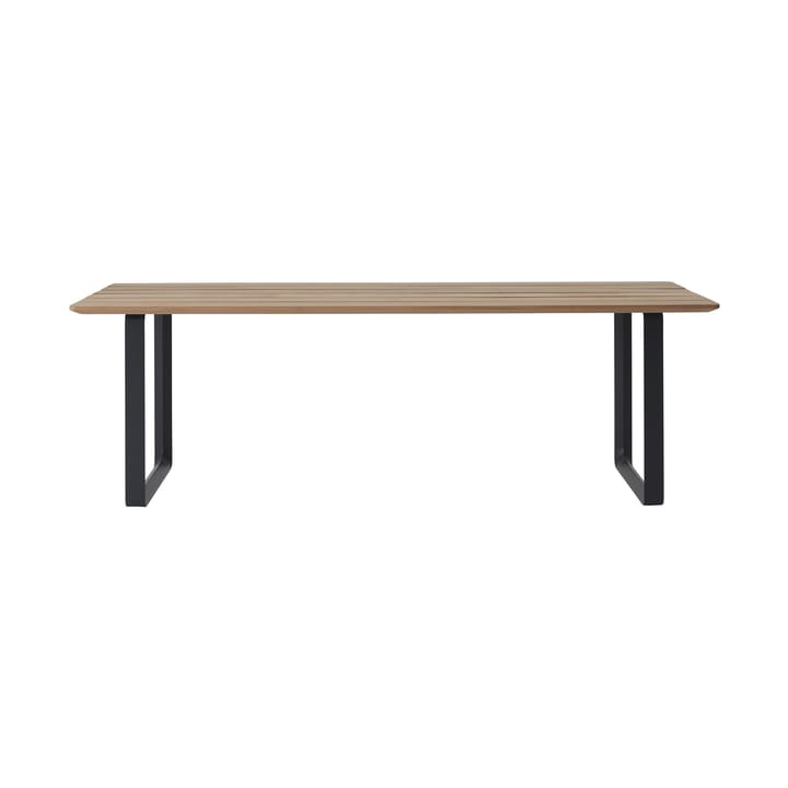 70/70 Outdoor ruokapöytä 225x90 cm musta teräsrunko Muuto