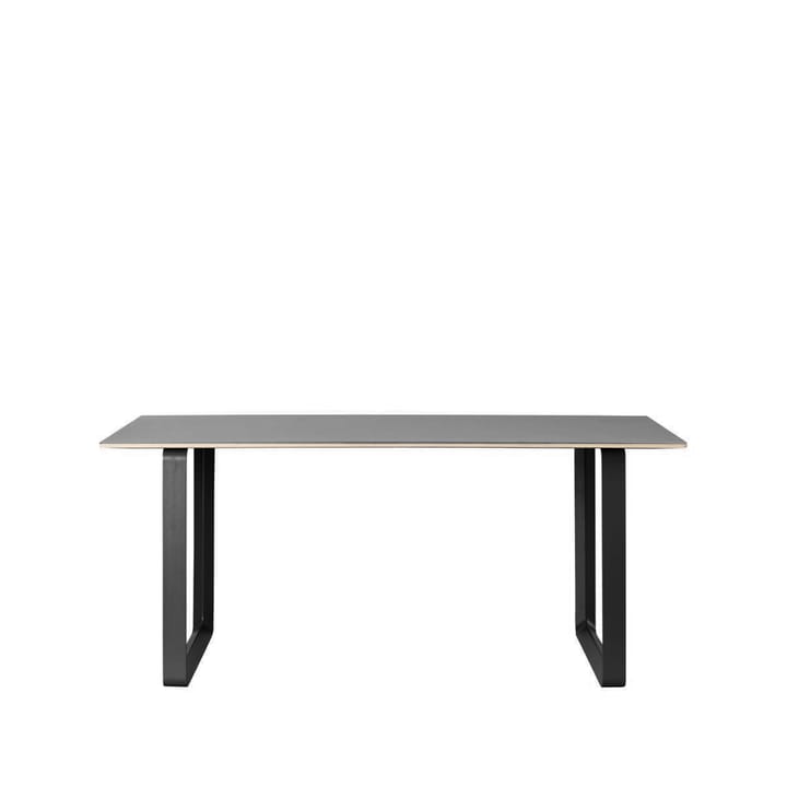 70/70 ruokapöytä 170 x 85 cm - Black linoleum-Plywood-Black - Muuto