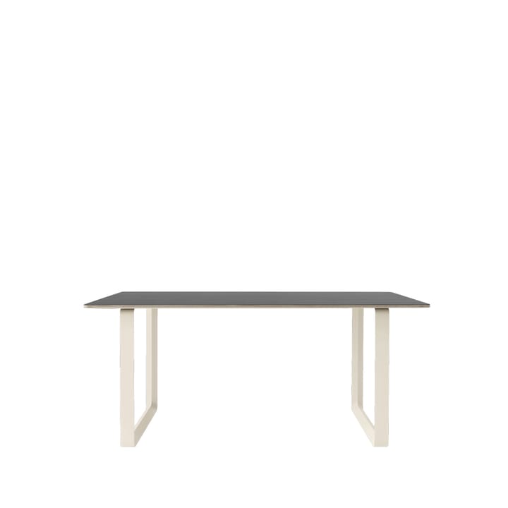 70/70 ruokapöytä 170 x 85 cm - Black linoleum-Plywood-Sand - Muuto