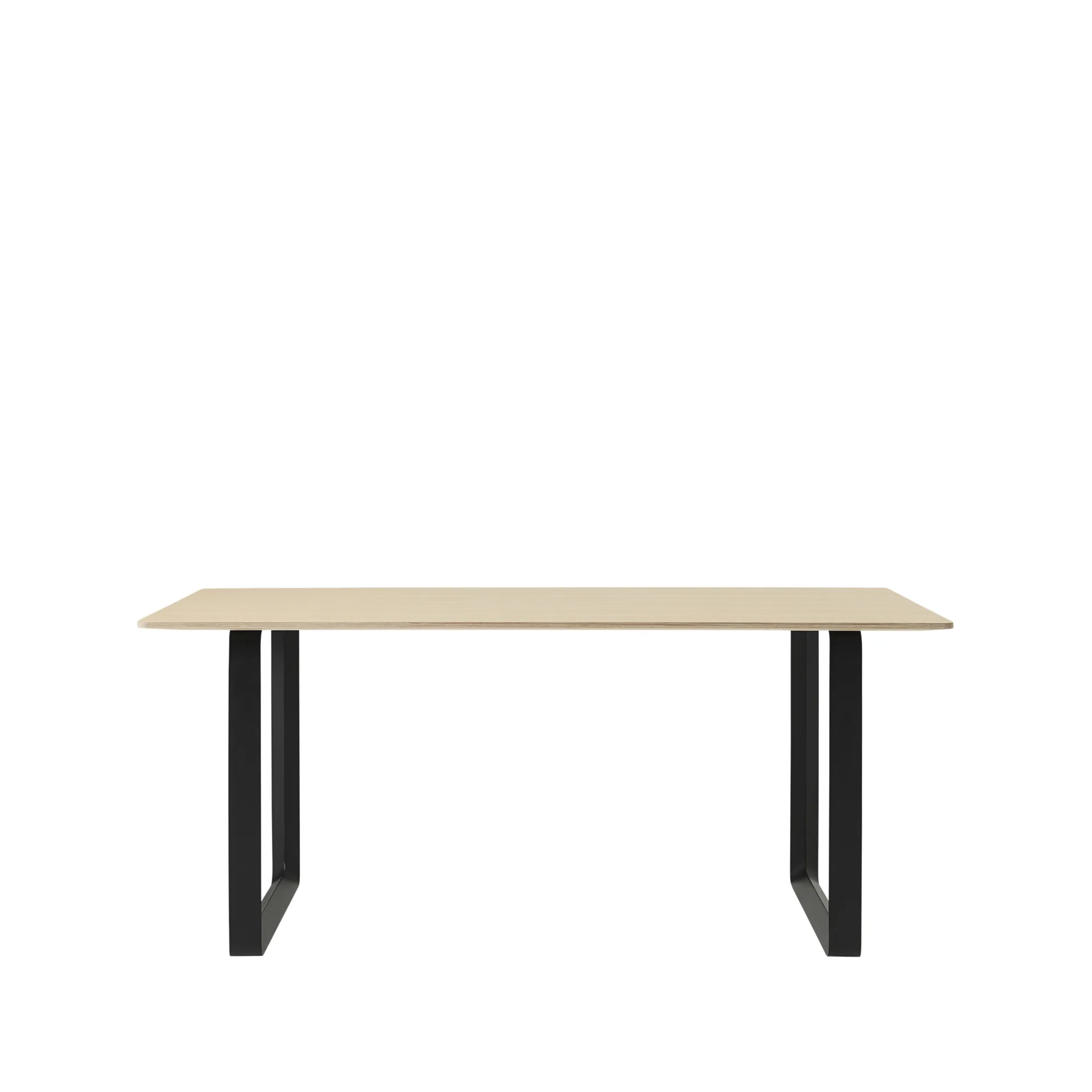 70/70 ruokapöytä 170 x 85 cm, Oak veener-Plywood-Black Muuto