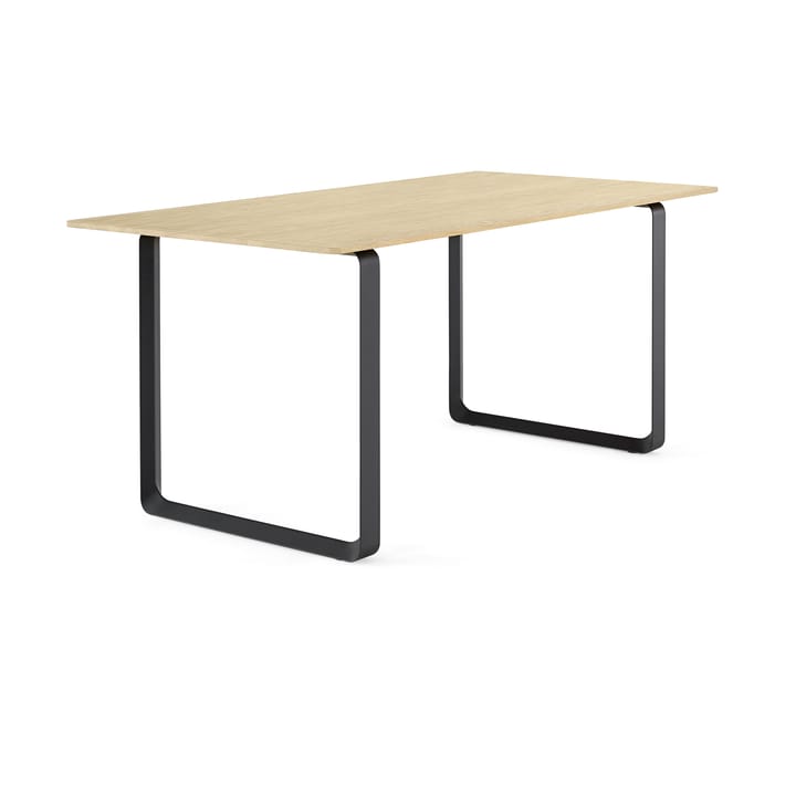 70/70 ruokapöytä 170 x 85 cm, Solid smoked oak-Black Muuto