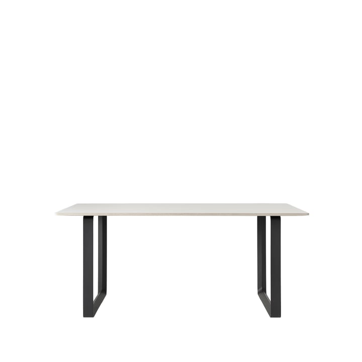 70/70 ruokapöytä 170 x 85 cm - White laminate-Plywood-Black - Muuto