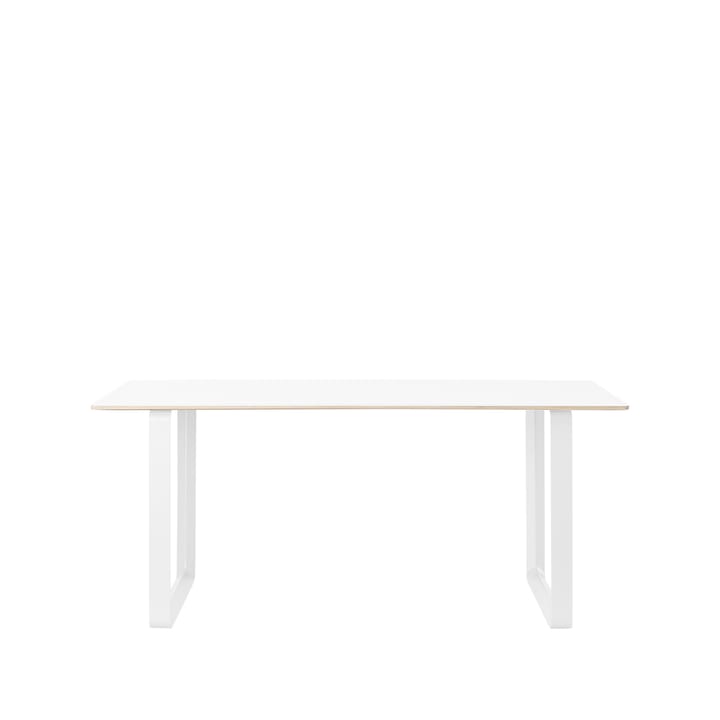 70/70 ruokapöytä 170 x 85 cm - White laminate-Plywood-White - Muuto