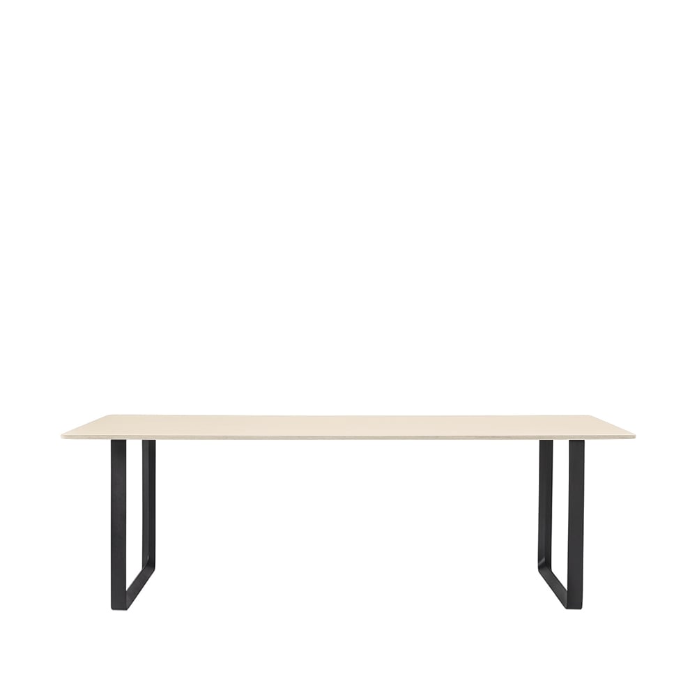 Muuto 70/70 ruokapöytä 225 x 90 cm Sand laminate-Plywood-Black